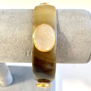 NWOT Bangle Bone with druzy accents.